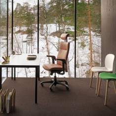 Drehstühle Büro ergonomisch Bürostühle mit Armlehnen, Hoher Rücken, Armlehnen, Flokk, HAG Tribute