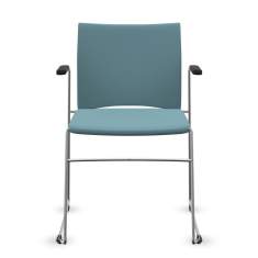 Besucherstuhl blue-grey Besucherstühle Kunststoff Konferenzstuhl ungepolstert Profim Ariz