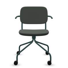 Konferenzstuhl dark green Konferenzstühle mit Armlehnen Büro Profim Normo