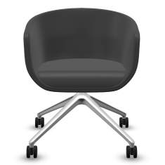Konferenzsessel schwarz Konferenzstuhl mit Rollen Profim Nu