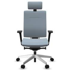 Chefstuhl Light blue Drehstuhl mit Kopfstützte Büro Drehstühle mit Armlehnen Bürodrehstuhl profim, Xenon - Drehsessel