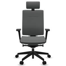 Chefstuhl Light grey Drehstuhl mit Kopfstützte Büro Drehstühle mit Armlehnen Bürodrehstuhl profim, Xenon - Drehsessel
