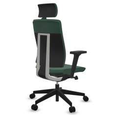 Chefstuhl Green Drehstuhl mit Kopfstützte Büro Drehstühle mit Armlehnen Bürodrehstuhl profim, Xenon - Drehsessel