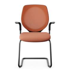 Freischwinger terracotta Konferenzstühle Besucherstühle Giroflex 353 Besucherstuhl