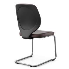 Freischwinger dunkel braun schwarz Konferenzstühle Besucherstühle giroflex 353 Besucherstuhl