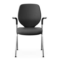 Besucherstühle schwarz Leder Konferenzstühle, giroflex 353 Besucherstuhl