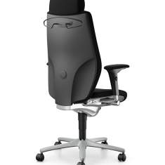 Chefsessel schwarz Kopfstütze, Nackenstütze Bürodrehstuhl Armlehne höhenverstellbar Drehstuhl Büro  Giroflex, giroflex 64 Chefsessel