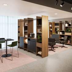 modulare Büromöbelsysteme Holz Stauraum Möbel Büro Regal Büromöbel modular Regale Regalsysteme Bene Panel Rack