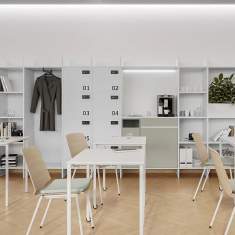 modulare Büromöbelsysteme weiss Stauraum Möbel Büro Regal Büromöbel modular Regale Regalsysteme Bene Panel Rack
Schliessfachschrank
Garderobenschrank
