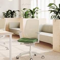 Bürostuhl weiss grún Bürodrehstuhl Büro Drehstuhl Netzgewebe profim, LightUp