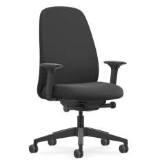 Büro Drehstuhl mit Armlehnen Bürostuhl Stoff schwarz Bürodrehstuhl kaufen Drehstühle Interstuhl HEJis3