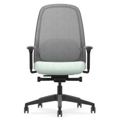 Büro Drehstuhl mit Armlehnen Bürostuhl Stoff türkis Bürodrehstuhl Netzgewebe Drehstühle Interstuhl HEJis3