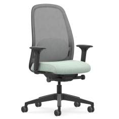 Büro Drehstuhl mit Armlehnen Bürostuhl Stoff türkis Bürodrehstuhl Netzgewebe Drehstühle Interstuhl HEJis3