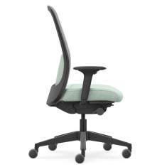 Büro Drehstuhl mit Armlehnen Bürostuhl Stoff türkis Bürodrehstuhl Netzgewebe Drehstühle Interstuhl HEJis3