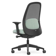 Büro Drehstuhl mit Armlehnen Bürostuhl Stoff türkis Bürodrehstuhl Netzgewebe Drehstühle Interstuhl HEJis3