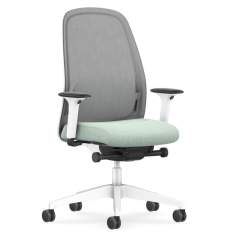 Büro Drehstuhl mit Armlehnen Bürostuhl Stoff türkis Bürodrehstuhl Netzgewebe Drehstühle Interstuhl HEJis3