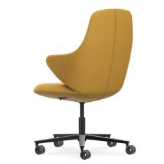 Loungesessel gelb Sessel Konferenzsessel Drehstuhl mit Rollen Drehsessel Lounge Home Office Sessel Interstuhl CHECKis3