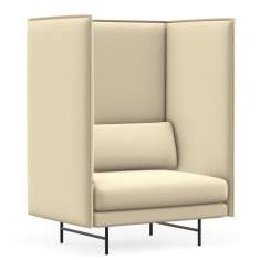 Loungesessel beige Sessel Lounge Softseating mit Wand Interstuhl QOMFORTis1