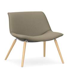Loungesessel grau Sessel Lounge Sitzmöbel Holz Interstuhl SHUFFLEis1