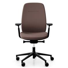 Büro Drehstuhl brown Drehstühle mit Armlehnen Bürostuhl Flokk Profim Pace