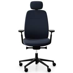 Büro Drehstuhl warm blue Drehstühle mit Armlehnen Bürostuhl Flokk Profim Pace
mit Kopfstütze