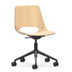 Büro Drehstuhl Holzschale Drehstühle Konferenzstuhl Interstuhl SHUFFLEis1