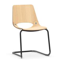 Konferenzstuhl Holzschale Freischwinger Besucherstuhl Besucherstühle Interstuhl SHUFFLEis1