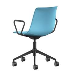 Drehstuhl türkis Drehstühle Büro Konferenzstuhl drehbar Konferezstühle mit Armlehnen Interstuhl SHUFFLEis1