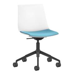 Drehstuhl blau weiss Drehstühle Büro Konferenzstuhl drehbar Interstuhl SHUFFLEis1