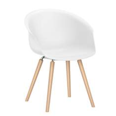 Loungesessel Holz Lounge weiss Sessel Cafeteria Stuhl Besucherstuhl Interstuhl SHUFFLEis1 Clubsessel