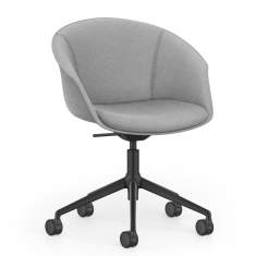 Drehsessel fahrbar Lounge grau Sessel drehbar Drehstuhl Interstuhl SHUFFLEis1 Clubsessel