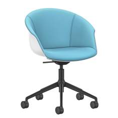 Drehsessel fahrbar Lounge türkis Sessel drehbar Drehstuhl Interstuhl SHUFFLEis1 Clubsessel
