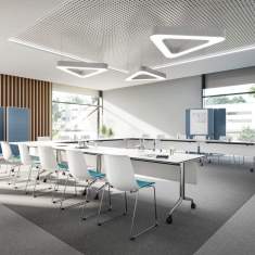 Besucherstühle weiss Konferenzstühle Kufengestell Cafeteria Stuhl Interstuhl SHUFFLEis1