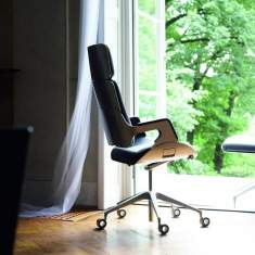 Bürostuhl Aluminium Bürodrehstuhl Büro Drehstuhl schwarz Home Interstuhl Silver
mit Kopfstütze