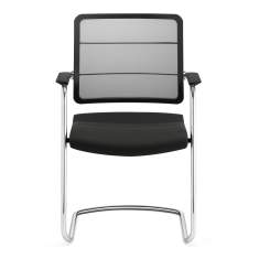 Freischwinger Besucherstühle schwarz Konferenzstühle Büro Interstuhl AirPad Besucherstuhl