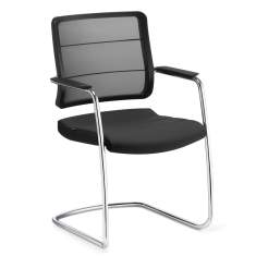Freischwinger Besucherstühle schwarz Konferenzstühle Büro Interstuhl AirPad Besucherstuhl