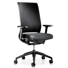 Bürostuhl Stoff schwarz Bürodrehstuhl mit Armlehnen Büro Drehstühle Interstuhl Hero