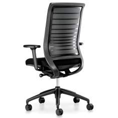 Bürostuhl Stoff schwarz Bürodrehstuhl mit Armlehnen Büro Drehstühle Interstuhl Hero