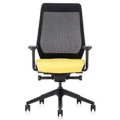 Bürostühle mit Armlehnen Drehstühle Netzgewebe Büro Drehstuhl schwarz gelb Interstuhl JOYCEis3