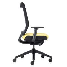 Bürostühle mit Armlehnen Drehstühle Netzgewebe Büro Drehstuhl schwarz gelb Interstuhl JOYCEis3