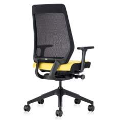 Bürostühle mit Armlehnen Drehstühle Netzgewebe Büro Drehstuhl schwarz gelb Interstuhl JOYCEis3
