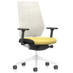 Bürostühle mit Armlehnen Drehstühle Netzgewebe Büro Drehstuhl gelb Interstuhl JOYCEis3