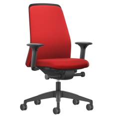 Ergonomischer Bürostuhl mit Armlehnen Bürostühle rot Bürodrehstühle kaufen Interstuhl NEW EVERYis1