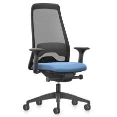 Ergonomischer Bürostuhl Stoffbezug Bürodrehstühle blau Büro Drehstuhl Netzgewebe Interstuhl NEW EVERYis1