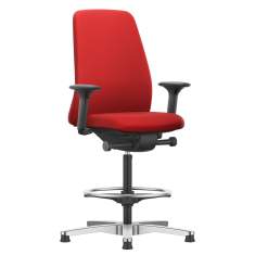 Ergonomischer Drehstuhl rot Counterstühle Stoff Interstuhl, EVERYis1 Counterstuhl
