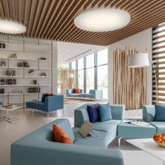 modular Sitzelement blau Modulare Sitzelemente Lounge Interstuhl TANGRAMis5