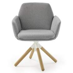 Clubsessel grau Loungemöbel Büro Loungesessel Design Holzfüsse HAWORTH, Poppy