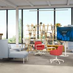 Haworth Poppy Stuhl in einer offenen Arbeits- und Kommunikationszone