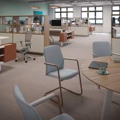 Besucherstuhl grau Freischwinger Besucherstühle Büro Konferenzstühle Haworth Intermezzo