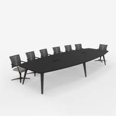 Konferenztisch Holz Konferenztische Büro Besprechungstisch schwarz Meetingtisch ZEMP SPIDER M2